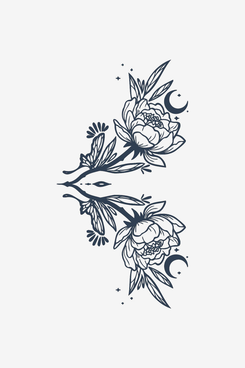Flores y luna